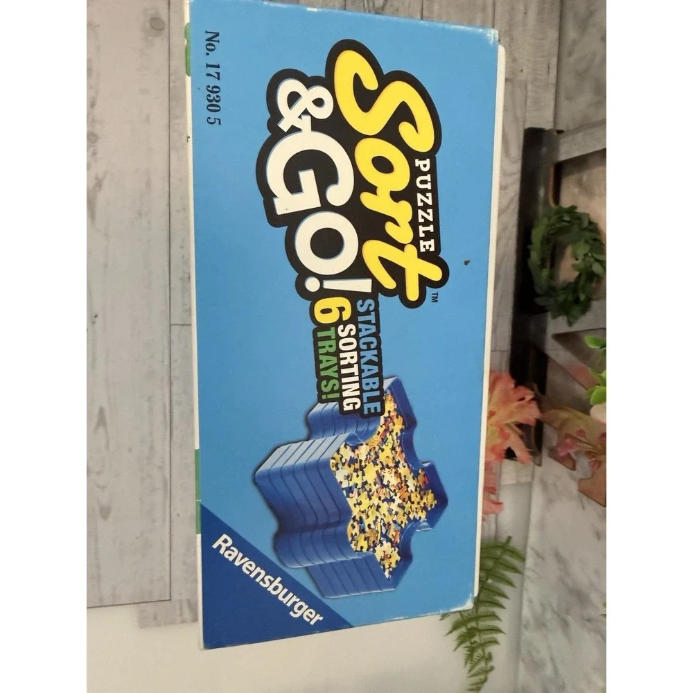 PUZZLE SORT‎ & GO! NIB 6 Stackable Sorting Trays for 1000 Piece Jigsaw Puzzles
